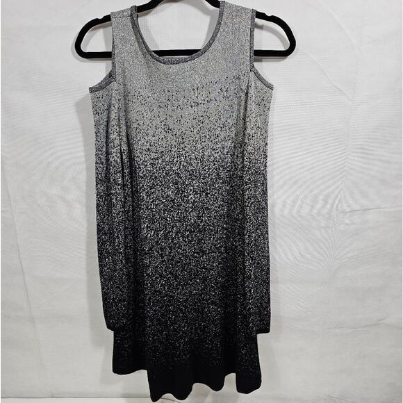 Fontana Cold Shoulder Long Tunic or Short Dress Back & Metallic Silver S… - Picture 4 of 11